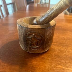 Wooden Mortar and Pestle